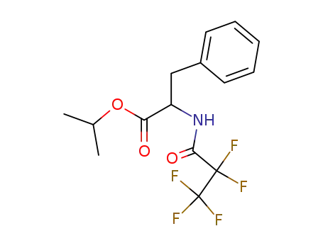 Molecular Structure of 64874-83-5 (Phenylalanine, N-(2,2,3,3,3-pentafluoro-1-oxopropyl)-, 1-methylethyl
ester)