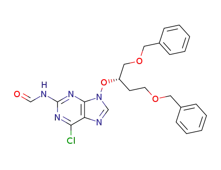 (S)-6-chloro-9-<1,4-bis(benzyloxy)but-2-oxy>-2-formamidopurine