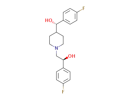 (-)-1-<(R)-2-(4-fluorophenyl)-2-hydroxyethyl>-4-<(R)-(4-fluorophenyl)hydroxymethyl>-piperidine