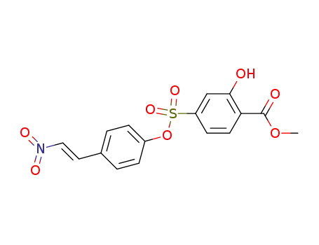 2-hydroxy-4-({[4-(trans-2-nitroethenyl)phenyl]oxy}sulfonyl)benzoic acid methyl ester