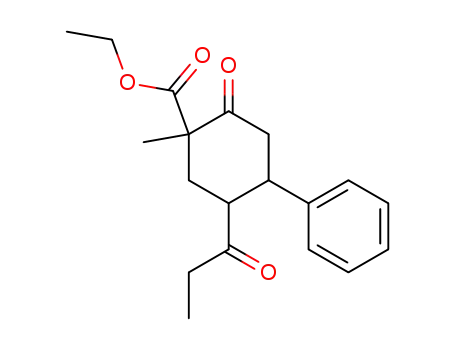 2-(ethoxycarbonyl)-2-methyl-5-phenyl-4-propionylcyclohexan-1-one