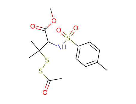 D-Valine, 3-(acetyldithio)-N-[(4-methylphenyl)sulfonyl]-, methyl ester