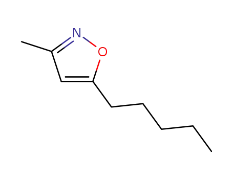 Molecular Structure of 80536-46-5 (Isoxazole, 3-methyl-5-pentyl- (9CI))