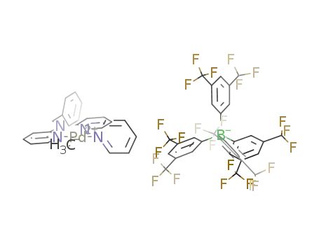 [Pd<sup>(II)</sup>Me{2,2′-dipyridyl-N-benzylamine}(pyridine)]<sup>+</sup>[B(3,5-bis(trifluoromethyl)phenyl)<sub>4</sub>]<sup>-</sup>