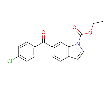Molecular Structure of 81223-86-1 (ethoxycarbonyl-1 p-chlorobenzoyl-6 indole)