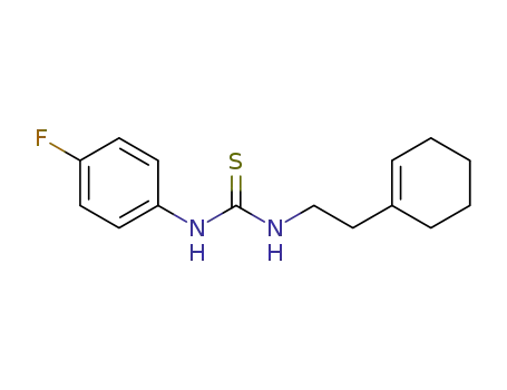 Molecular Structure of 315671-38-6 (1-[2-(cyclohex-1-en-1-yl)ethyl]-3-(4-fluorophenyl)thiourea)