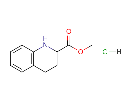 Molecular Structure of 78348-26-2 (METHYL 1,2,3,4-TETRAHYDROQUINOLINE-2-CARBOXYLATE HYDROCHLORIDE)