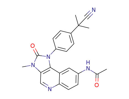 N-(1-(4-(2-cyanopropan-2-yl)phenyl)-3-methyl-2-oxo-2,3-dihydro-1H-imidazo[4,5-c]quinolin-8-yl)acetamide
