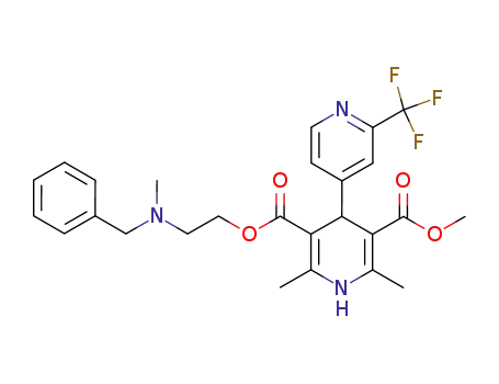 2,6-Dimethyl-4-(2-trifluoromethyl-4-pyridyl)-1,4-dihydropyridine-3,5-dicarboxylic acid 3-β-(N-benzyl-N-methylamino)ethyl ester 5-methyl ester