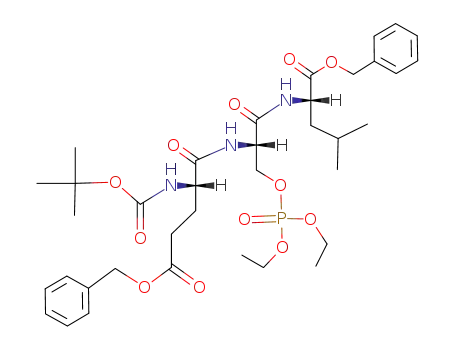 Boc-Glu(OBzl)-Ser(PO<sub>3</sub>Et<sub>2</sub>)-Leu-OBzl