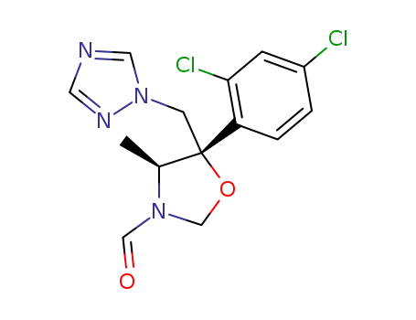 (4R<sup>*</sup>,5R<sup>*</sup>)-5-(2,4-Dichlorophenyl)-3-formyl-4-methyl-5-<(1H-1,2,4-triazol-1-yl)methyl>oxazolidine