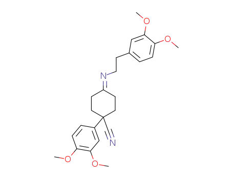 1-(3,4-dimethoxyphenyl)-4-<N-<2-(3,4-dimethoxyphenyl)ethyl>imino>cyclohexanecarbonitrile