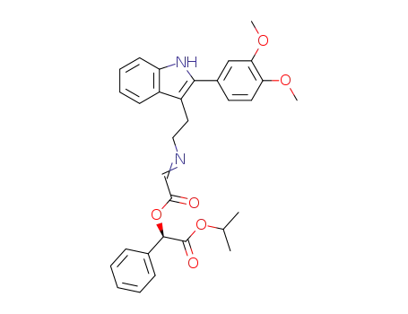 (R)-(2-{(E)-2-[2-(3,4-Dimethoxy-phenyl)-1H-indol-3-yl]-ethylimino}-acetoxy)-phenyl-acetic acid isopropyl ester