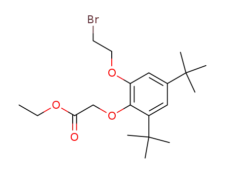 Molecular Structure of 65716-06-5 (Acetic acid, [2-(2-bromoethoxy)-4,6-bis(1,1-dimethylethyl)phenoxy]-,
ethyl ester)