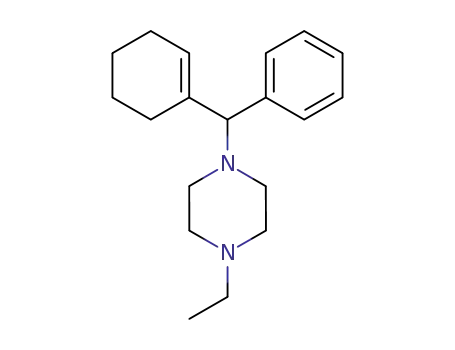 Molecular Structure of 114555-30-5 (1-ethyl-4-(cyclohex-1-enyl-phenyl-methyl)-piperazine)