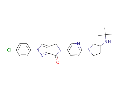 5-(6-(3-(tert-butylamino)pyrrolidin-1-yl)pyridin-3-yl)-2-(4-chlorophenyl)-4,5-dihydropyrrolo[3,4-c]pyrazol-6(2H)-one