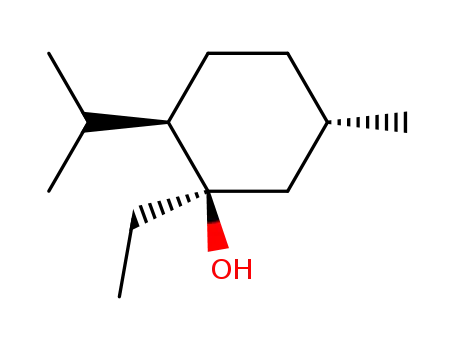 Molecular Structure of 18368-87-1 (Cyclohexanol, 1-ethyl-5-methyl-2-(1-methylethyl)-)