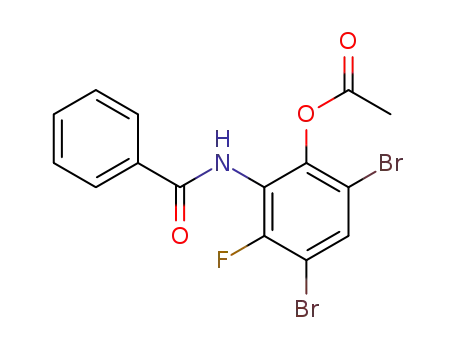Molecular Structure of 364-25-0 (2-acetoxy-3-benzoylamino-1,5-dibromo-4-fluoro-benzene)