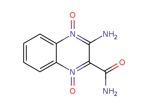 Molecular Structure of 23280-20-8 (2-Amino-3-carboxamidoquinoxaline 1,4-di-N-oxide)