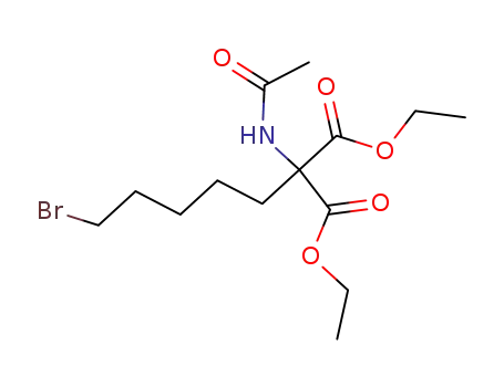 Molecular Structure of 5183-26-6 (Propanedioic acid, (acetylamino)(5-bromopentyl)-, diethyl ester)