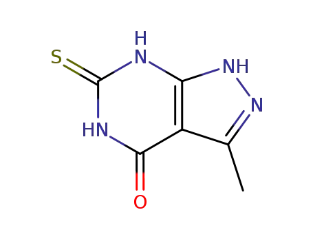 4H-Pyrazolo[3,4-d]pyrimidin-4-one, 1,5,6,7-tetrahydro-3-methyl-6-thioxo-