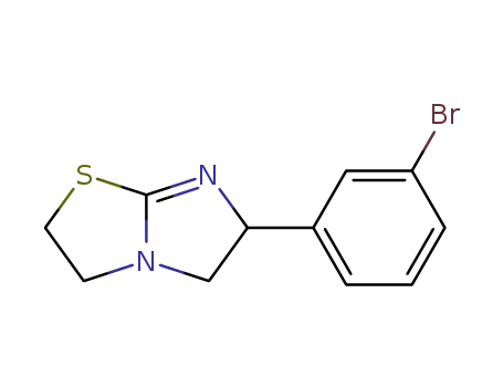 Molecular Structure of 139477-06-8 (Imidazo[2,1-b]thiazole, 6-(3-bromophenyl)-2,3,5,6-tetrahydro-)