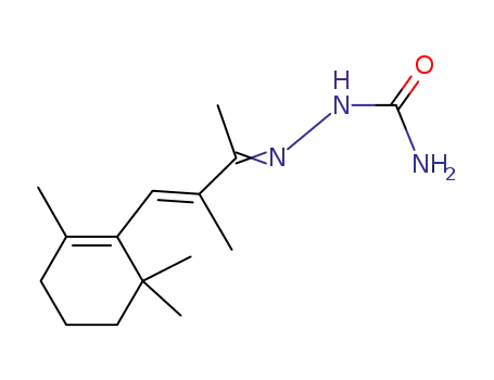 Molecular Structure of 17737-40-5 (3-methyl-4<i>t</i>-(2,6,6-trimethyl-cyclohex-1-enyl)-but-3-en-2-one semicarbazone)