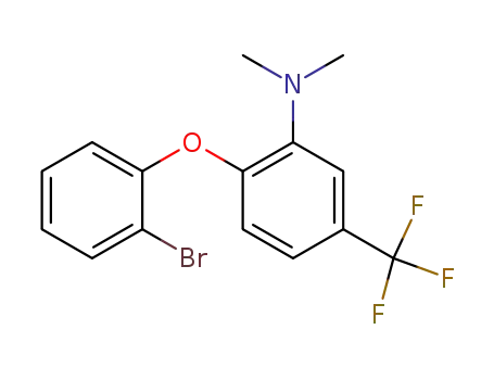 Molecular Structure of 72405-13-1 ([2-(2-Bromo-phenoxy)-5-trifluoromethyl-phenyl]-dimethyl-amine)