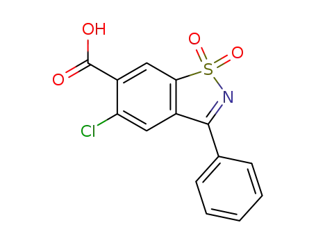 5-chloro-1,1-dioxo-3-phenyl-1<i>H</i>-1λ<sup>6</sup>-benzo[<i>d</i>]isothiazole-6-carboxylic acid