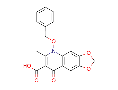 Molecular Structure of 59048-40-7 (1,3-Dioxolo[4,5-g]quinoline-7-carboxylic acid,
5,8-dihydro-6-methyl-8-oxo-5-(phenylmethoxy)-)