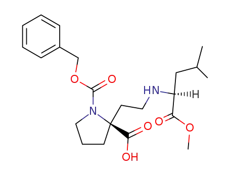 (S)-2-[2-((S)-1-Methoxycarbonyl-3-methyl-butylamino)-ethyl]-pyrrolidine-1,2-dicarboxylic acid 1-benzyl ester