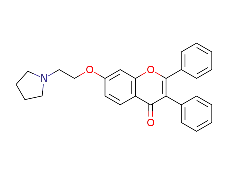 2,3-diphenyl-7-(2-pyrrolidinoethoxy)-4H-1-benzopyran-4-one