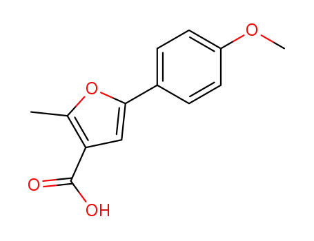 Molecular Structure of 111787-87-2 (5-(4-METHOXYPHENYL)-2-METHYL-3-FUROIC ACID)