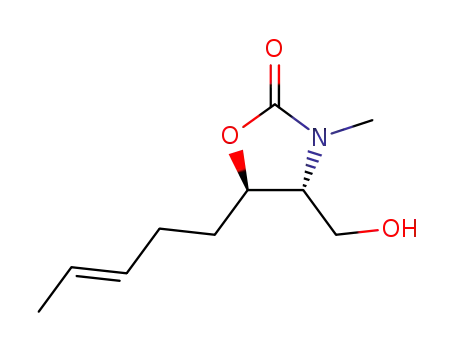 (3'E,4R,5R)-4-(hydroxymethyl)-3-methyl-5-(3'-pentenyl)-2-oxazolidinone
