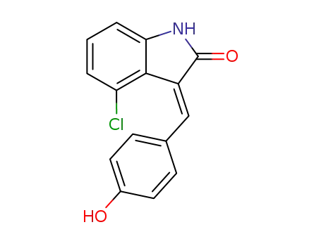 4-chloro-3-[(4-hydroxyphenyl)methylidene]-2,3-dihydro-1H-indol-2-one