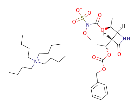Molecular Structure of 130164-24-8 (C<sub>17</sub>H<sub>21</sub>N<sub>2</sub>O<sub>10</sub>S<sup>(1-)</sup>*C<sub>16</sub>H<sub>36</sub>N<sup>(1+)</sup>)
