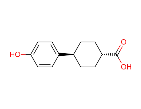 Molecular Structure of 111993-10-3 (Cyclohexanecarboxylic acid, 4-(4-hydroxyphenyl)-, trans-)