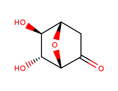 Molecular Structure of 129893-43-2 (7-Oxabicyclo[2.2.1]heptan-2-one, 5,6-dihydroxy-, (1R,4R,5S,6S)-rel-)