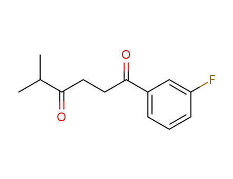 Molecular Structure of 123184-09-8 (1-(3-Fluoro-phenyl)-5-methyl-hexane-1,4-dione)