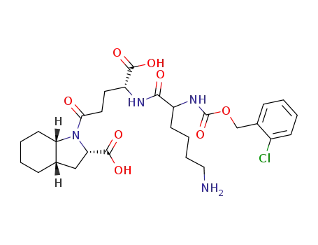 (2S,3aS,7aS)-1-{(R)-4-[6-Amino-2-(2-chloro-benzyloxycarbonylamino)-hexanoylamino]-4-carboxy-butyryl}-octahydro-indole-2-carboxylic acid