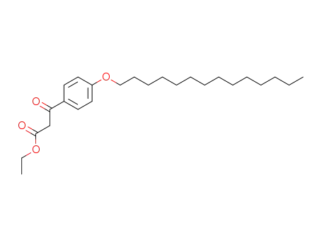 Molecular Structure of 52244-89-0 (Benzenepropanoic acid, b-oxo-4-(tetradecyloxy)-, ethyl ester)