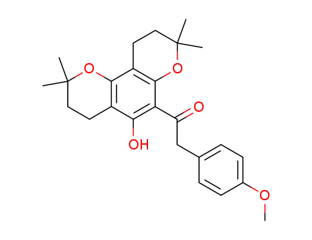 6-(4-methoxy-phenylacetyl)-2,2,8,8-tetramethyl-3,4,9,10-tetrahydro-2<i>H</i>,8<i>H</i>-pyrano[2,3-<i>f</i>]chromen-5-ol