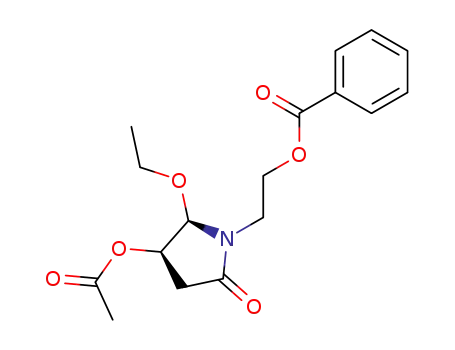 (2RS,3R)-3-acetoxy-1-(2-benzoyloxyethyl)-2-ethoxypyrrolidin-5-one