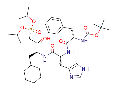 {(2R,3S)-3-[2-((S)-2-tert-Butoxycarbonylamino-3-phenyl-propionylamino)-3-(1H-imidazol-4-yl)-propionylamino]-4-cyclohexyl-2-hydroxy-butyl}-phosphonic acid diisopropyl ester
