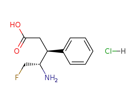 Molecular Structure of 124687-35-0 (4-amino-5-fluoro-3-phenylpentanoic acid)