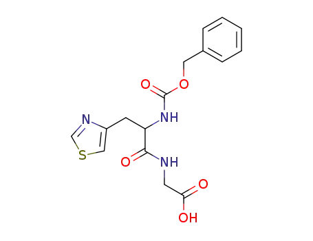 Molecular Structure of 14598-94-8 (<i>N</i>-(2-benzyloxycarbonylamino-3-thiazol-4-yl-propionyl)-glycine)