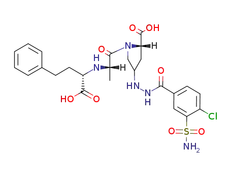 N-[N'-((1S)-1-carboxy-3-phenylpropyl)-L-alanyl]-4-[N<sup>2</sup>-(3-sulfamyl-4-chlorobenzoyl)hydrazino]-L-proline