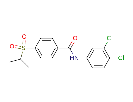 Molecular Structure of 20884-81-5 (N-(3,4-dichlorophenyl)-4-(propan-2-ylsulfonyl)benzamide)