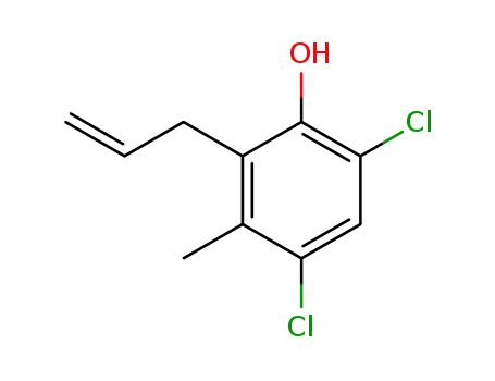 Molecular Structure of 52259-74-2 (2-Allyl-3-methyl-4,6-dichlor-phenol)