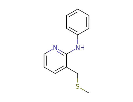 Molecular Structure of 128271-31-8 ((3-Methylsulfanylmethyl-pyridin-2-yl)-phenyl-amine)